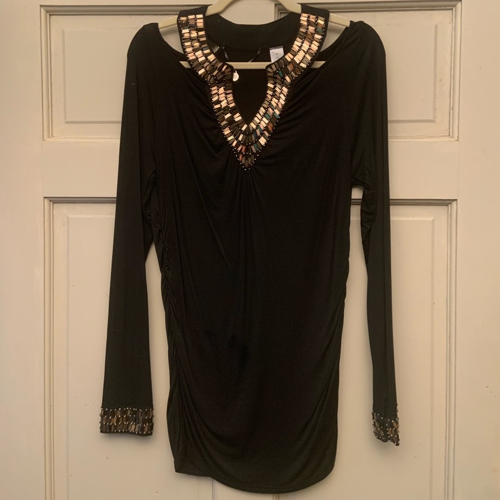 Buckle. Dress top
